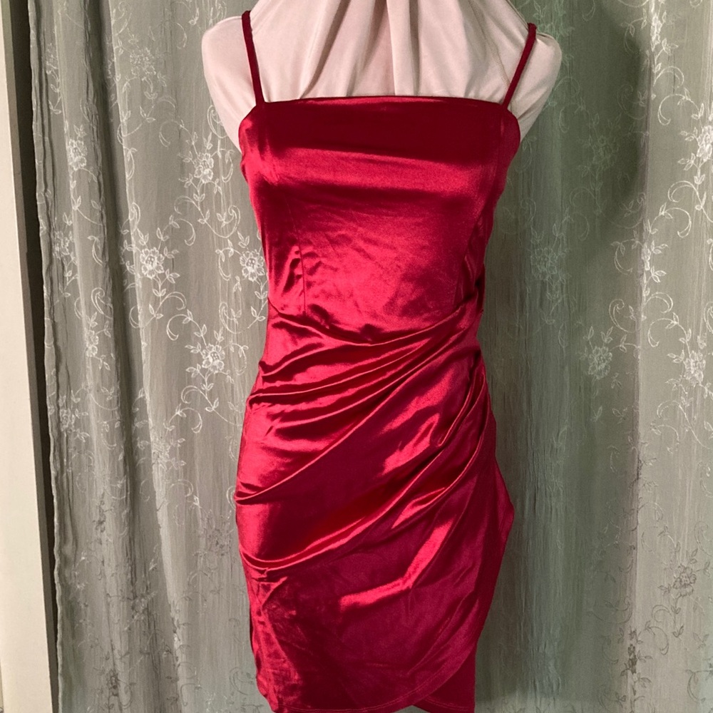Charlotte Russe Scarlet Satin Mini Dress